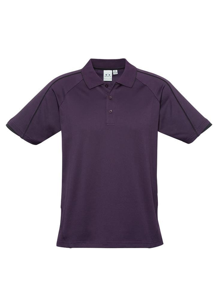 Biz Collection-Biz Collection Mens Blade Polo-Grape/Black / S-Corporate Apparel Online - 4