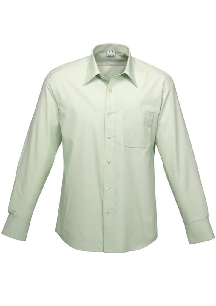 Biz Collection-Biz Collection Mens Ambassador Long Sleeve Shirt-Green / S-Corporate Apparel Online - 1