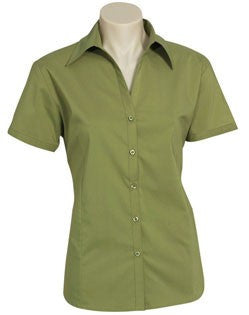 Biz Collection-Biz Collection Ladies Metro Shirt - S/S 2nd (3 Colour)-LIGHT GREEN / 6-Corporate Apparel Online - 3