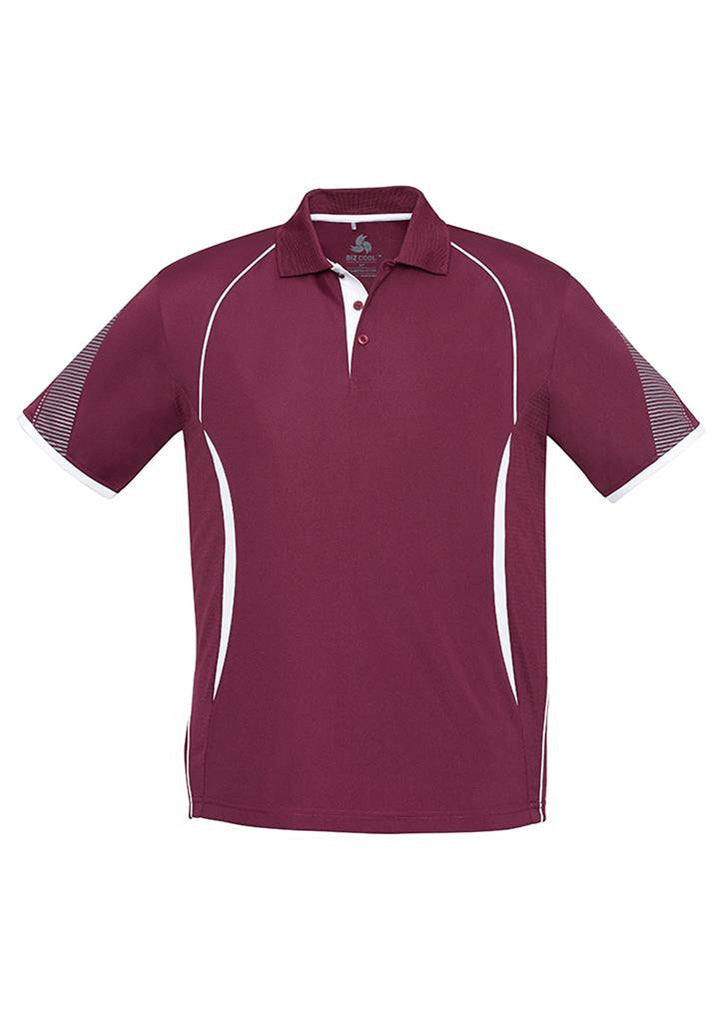 Biz Collection-Biz Collection  Mens Razor Polo-Maroon/White / S-Corporate Apparel Online - 9