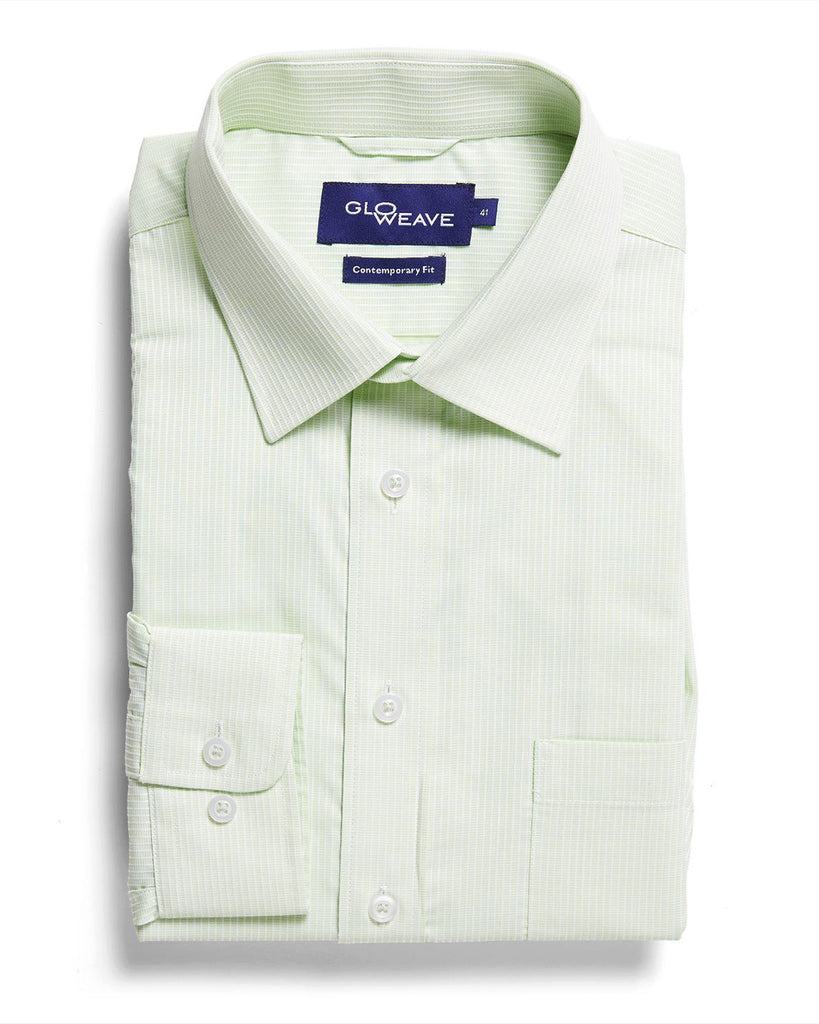 Gloweave-Gloweave Men's Square Dobby L/S Shirt-Mint / 37-Corporate Apparel Online - 3
