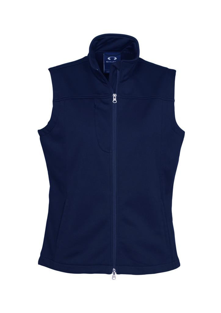 Biz Collection-Biz Collection Ladies Soft Shell Vest-Navy / S-Corporate Apparel Online - 3