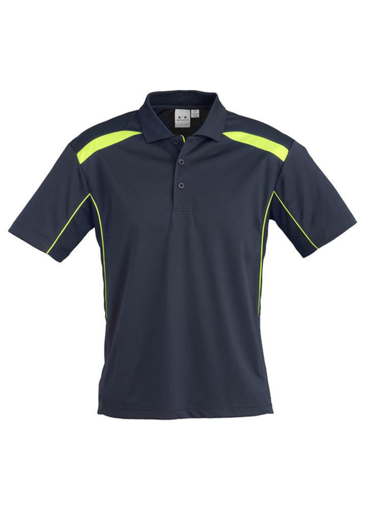 Biz Collection-Biz Collection Mens United Short Sleeve Polo 1st ( 11 Colour )-Navy / Lime / Small-Corporate Apparel Online - 9