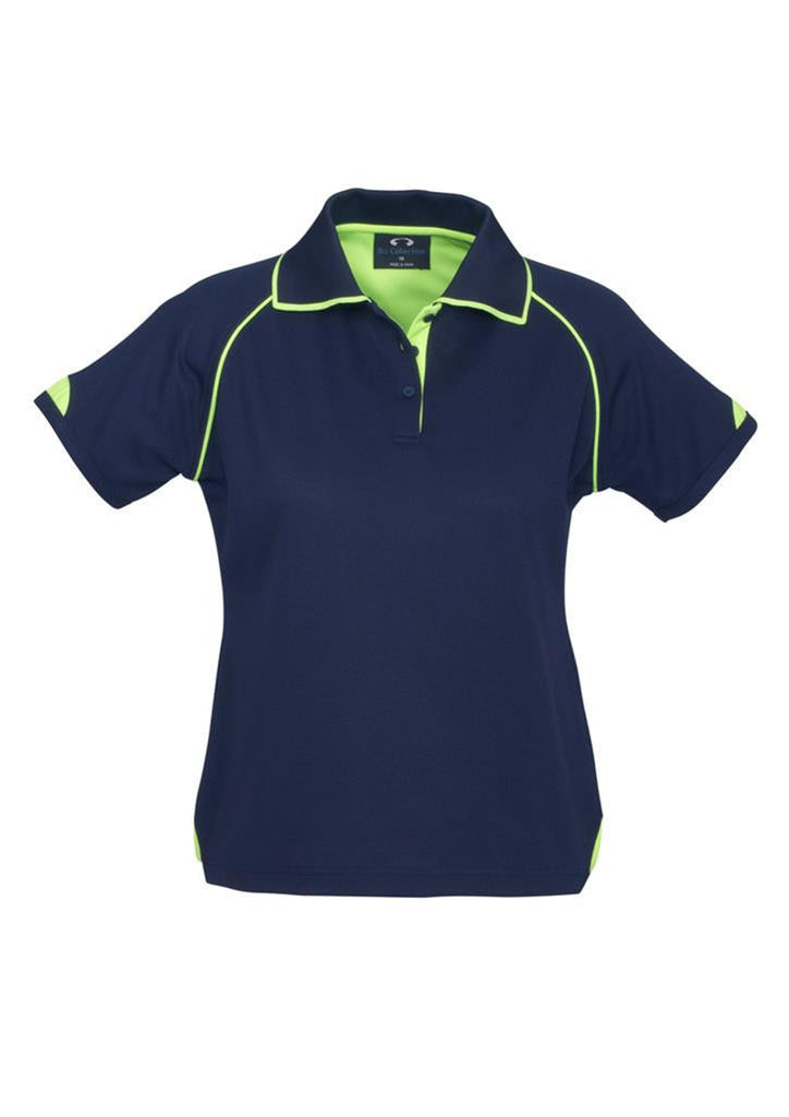 Biz Collection-Biz Collection Ladies Fusion Polo-Navy / Fluro Lime / 8-Corporate Apparel Online - 4