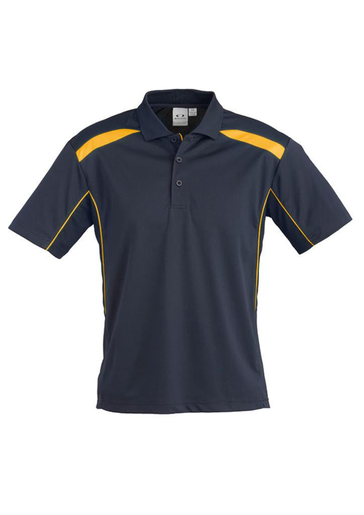 Biz Collection-Biz Collection Mens United Short Sleeve Polo 1st ( 11 Colour )-Navy / Gold / Small-Corporate Apparel Online - 10