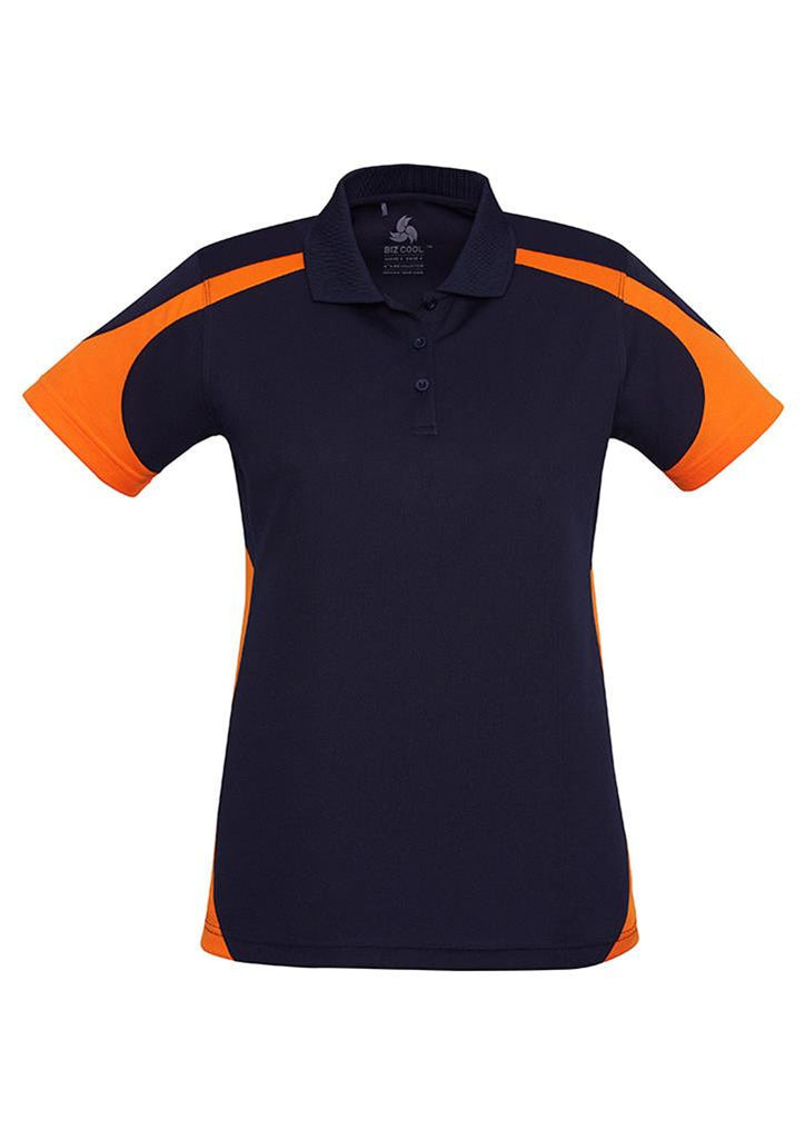 Biz Collection-Biz Collection Ladies Talon Polo-Navy/Orange / 8-Corporate Apparel Online - 2