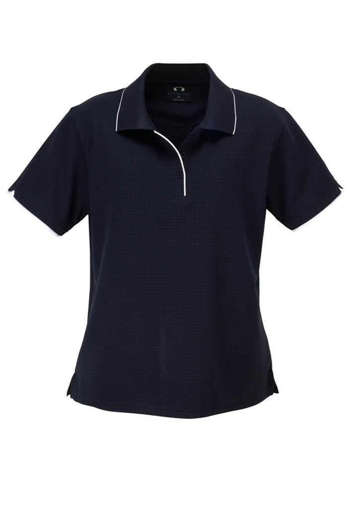 Biz Collection-Biz Collection Ladies Elite Polo-Navy / White / 8-Uniform Wholesalers - 4