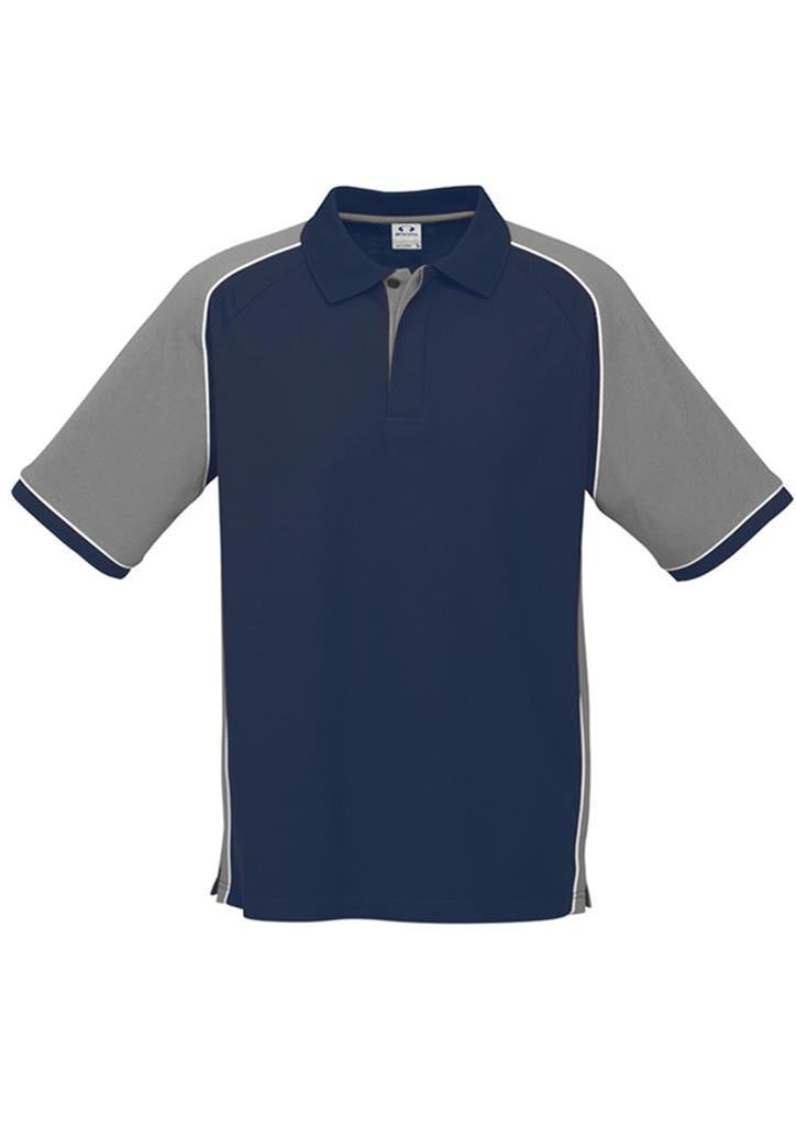 Biz Collection-Biz Collection Mens Nitro Polo-Navy / Grey / White / S-Corporate Apparel Online - 8