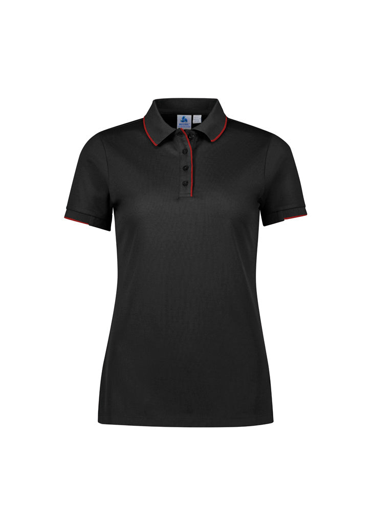 Tシャツ・カットソー DAILY PAPER Woman Polo Shirt Black 2511107 BLACK BRAIDEDPOLO_Black_Front.jpg?v=