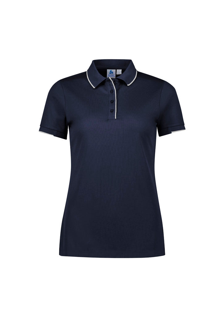 売れ筋商品|||セセ カットソー トップス レディース Women's Short Sleeve Contrast Collar Polo Top Rich Black Biz Collection Womens Focus Short Sleeve Polo (P313LS