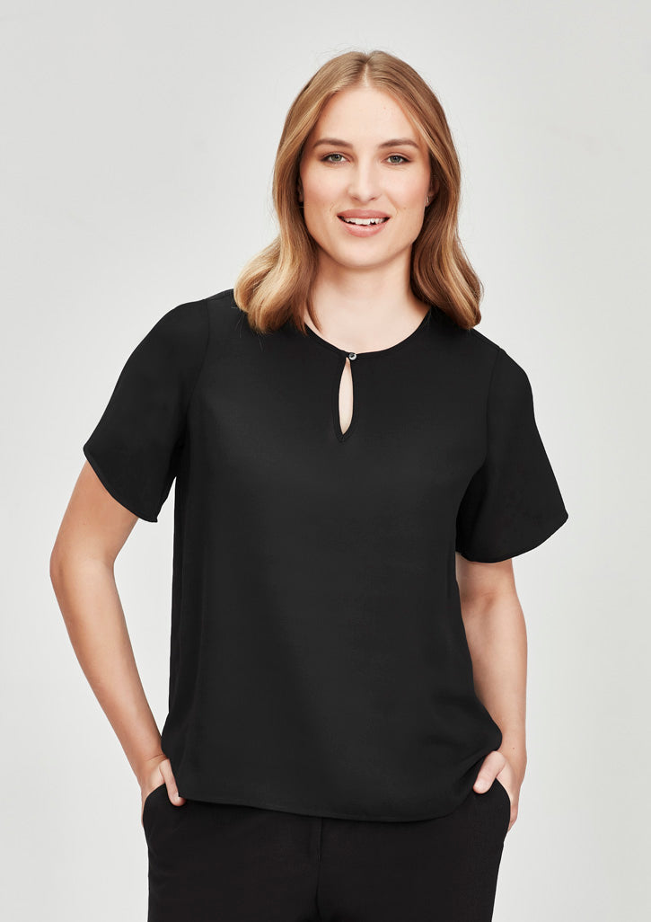 Biz-Corporate-Womens-Short-Sleeve-Blouse