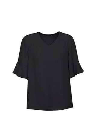 Biz Corporate Womens Aria Fluted Sleeve Blouse (RB966LS) – Corporate ...