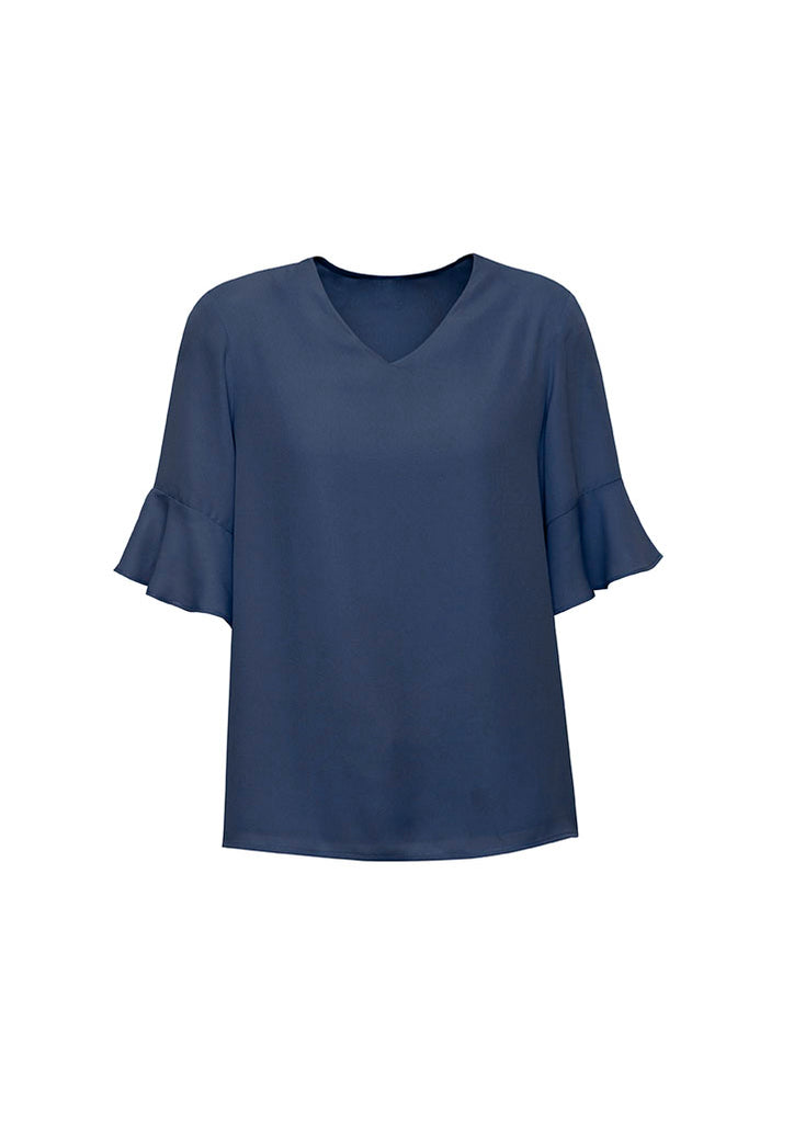 Biz Corporate Womens Aria Fluted Sleeve Blouse (RB966LS) – Corporate ...