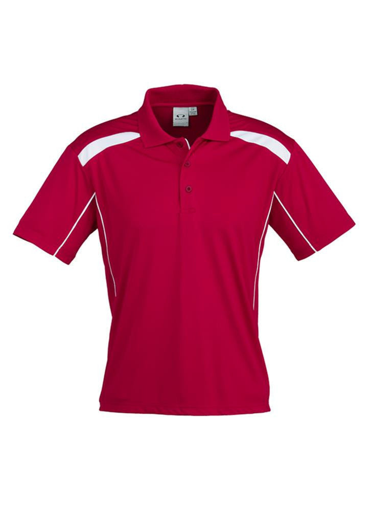 Biz Collection-Biz Collection Mens United Short Sleeve Polo 2nd  ( 10 Colour )-Red / White / Small-Corporate Apparel Online - 2