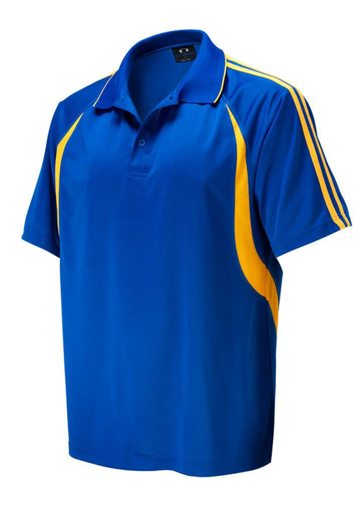 Biz Collection-Biz Collection Mens Flash Polo 1st (  9 Colour )-Royal / Gold / Small-Uniform Wholesalers - 9