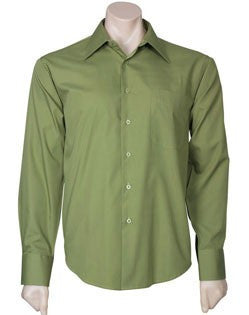 Biz Collection-Biz Collection Mens Metro Long Sleeve Shirt-LIGHT GREEN / 2XL-Corporate Apparel Online - 7