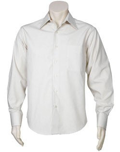 Biz Collection-Biz Collection Mens Metro Long Sleeve Shirt-STONE / S-Corporate Apparel Online - 11