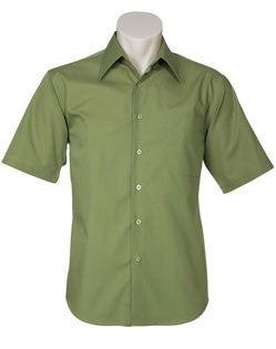 Biz Collection-Biz Collection Mens Metro Short Sleeve Shirt-LIGHT GREEN / 3XL-Corporate Apparel Online - 10
