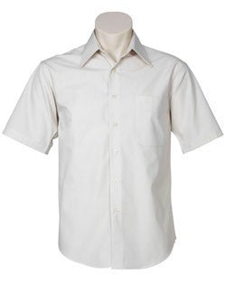 Biz Collection-Biz Collection Mens Metro Short Sleeve Shirt-STONE / M-Corporate Apparel Online - 4