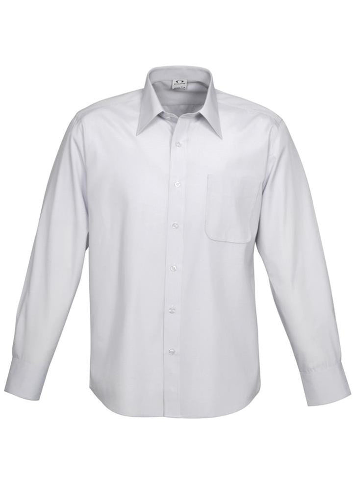 Biz Collection-Biz Collection Mens Ambassador Long Sleeve Shirt-Silver Grey / S-Corporate Apparel Online - 4