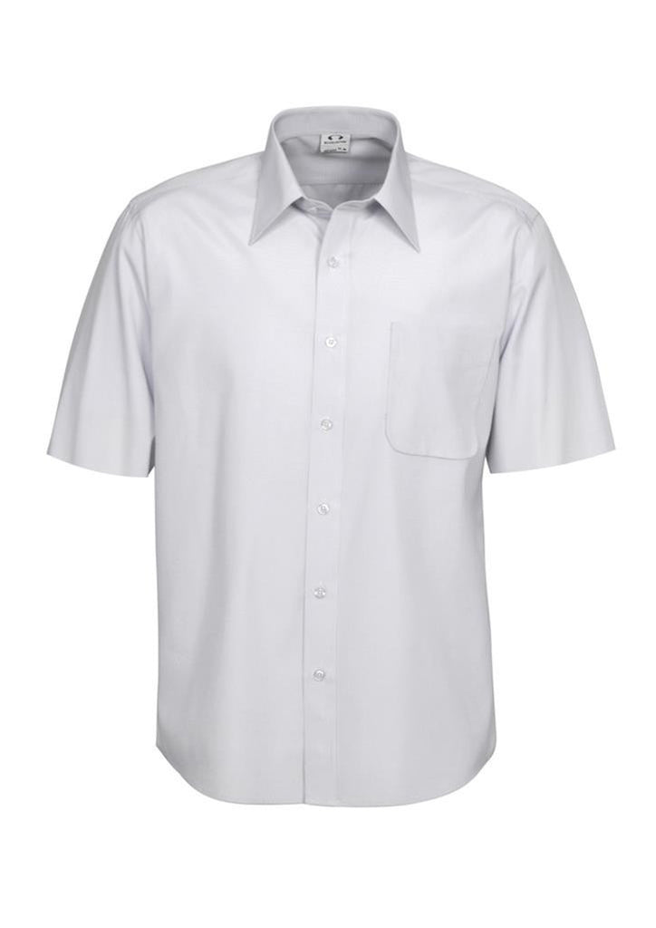 Biz Collection-Biz Collection Mens Ambassador Short Sleeve Shirt-Silver Grey / S-Corporate Apparel Online - 4