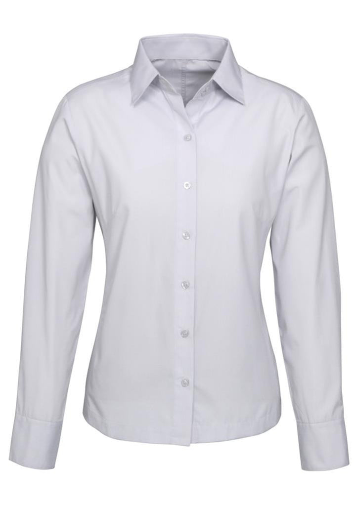 Biz Collection-Biz Collection Ladies Ambassador Long Sleeve Shirt-Silver Grey / 6-Corporate Apparel Online - 3