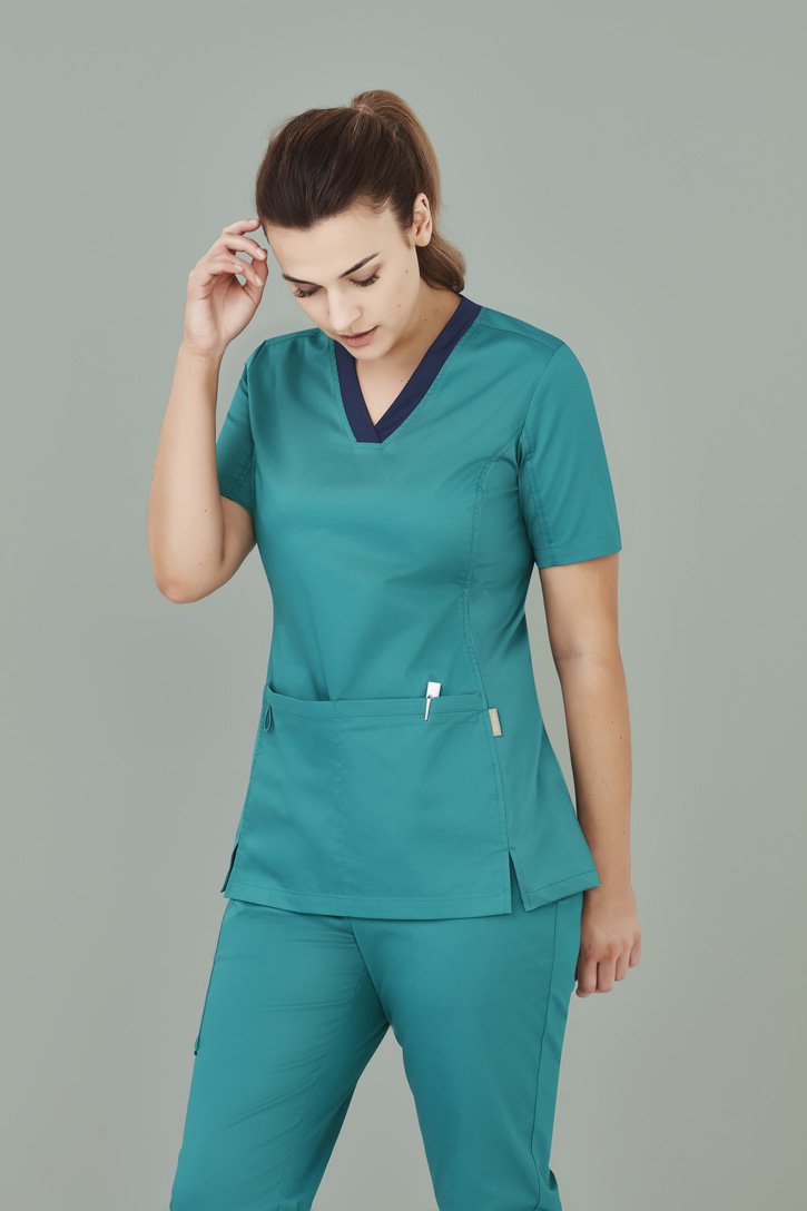 Biz Care Womens Riley V-neck Scrub Top (CST043LS) – Corporate