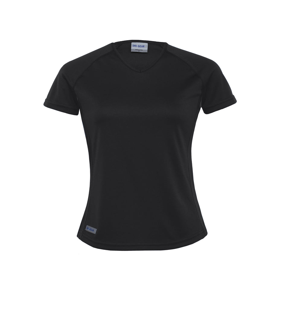 Gear For Life-Gear For Life Dri Gear Womens Plain Raglan Tee-Black / 8-Corporate Apparel Online - 2