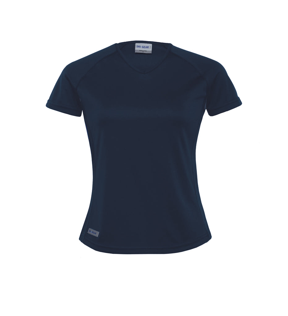 Gear For Life-Gear For Life Dri Gear Womens Plain Raglan Tee-Navy / 8-Corporate Apparel Online - 4