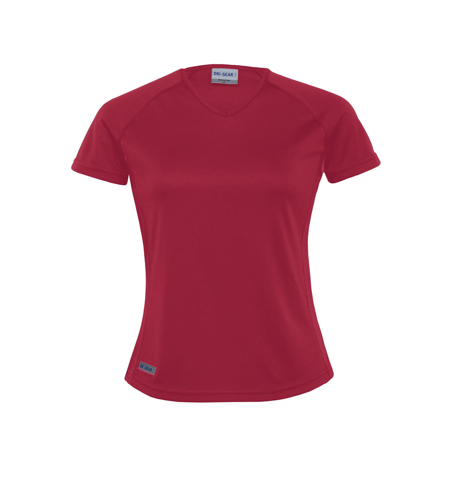 Gear For Life-Gear For Life Dri Gear Womens Plain Raglan Tee-Red / 8-Corporate Apparel Online - 5