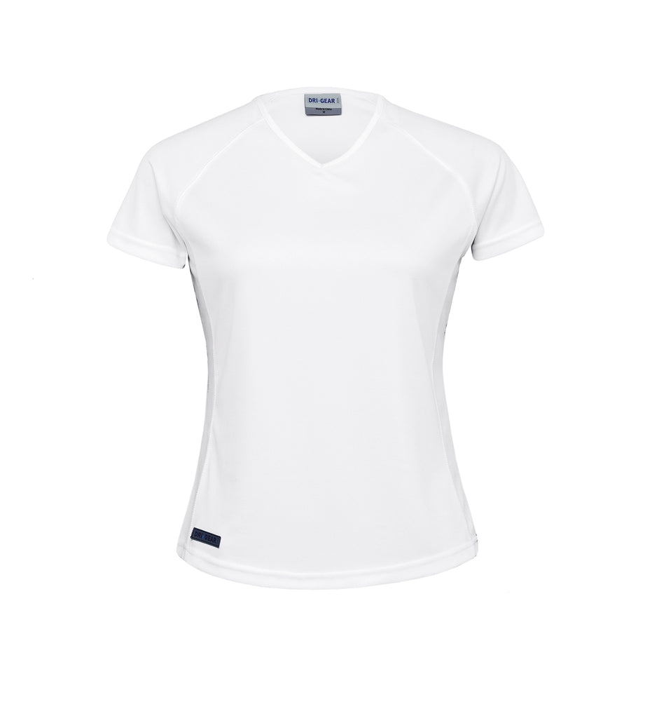 Gear For Life-Gear For Life Dri Gear Womens Plain Raglan Tee-White / 8-Corporate Apparel Online - 3