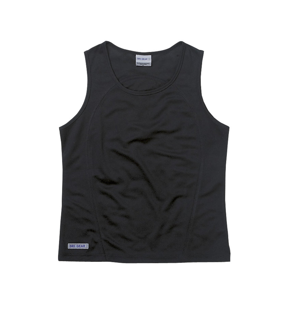 Gear For Life-Gear For Life Dri Gear Womens Plain Singlet-Black / 8-Corporate Apparel Online - 2