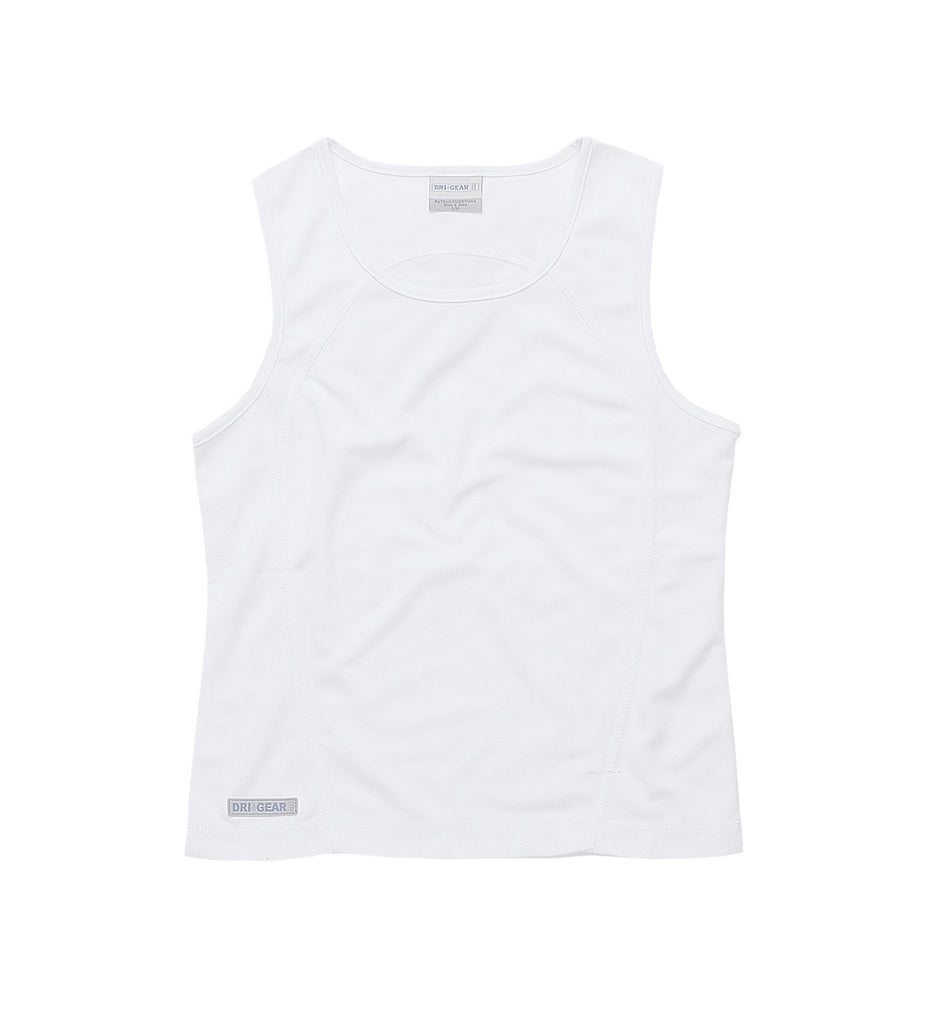 Gear For Life-Gear For Life Dri Gear Womens Plain Singlet-White / 8-Corporate Apparel Online - 4