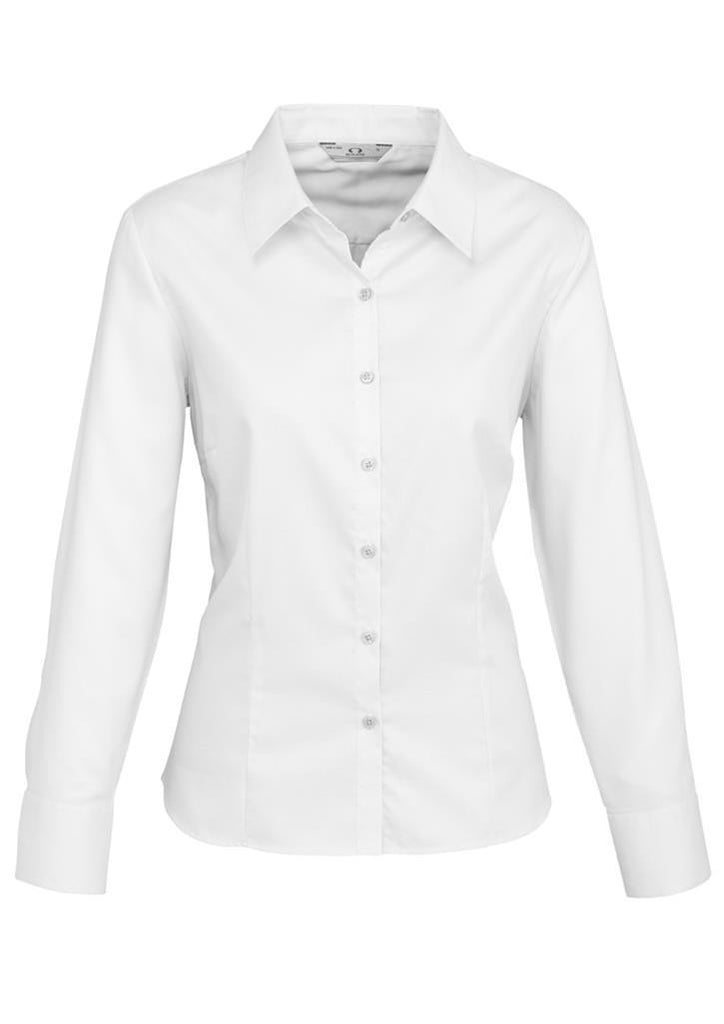 Biz Collection-Biz Collection Ladies Luxe L/S Shirt-White / 6-Corporate Apparel Online - 3