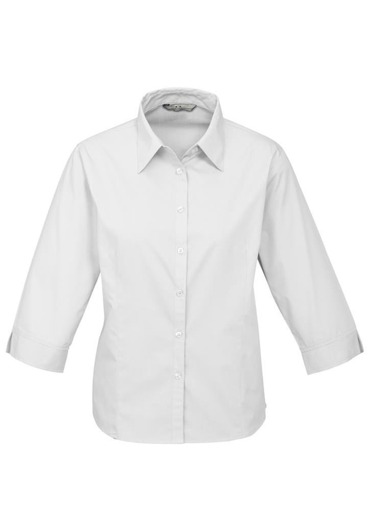 Biz Collection-Biz Collection Ladies Base 3/4 Sleeve Shirt-White / 6-Corporate Apparel Online - 4