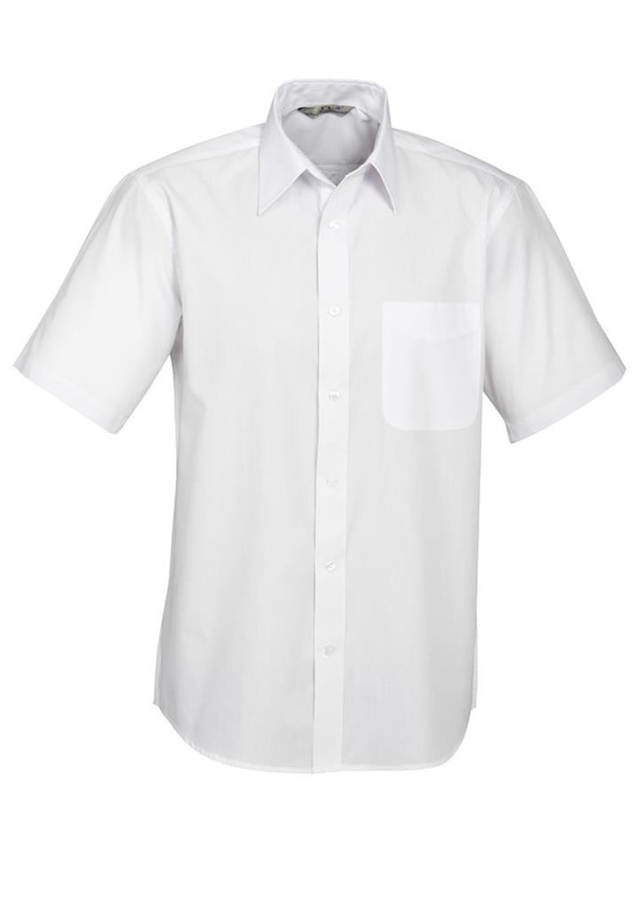 Biz Collection-Biz Collection Mens Base Short Sleeve Shirt-White / XS-Corporate Apparel Online - 4