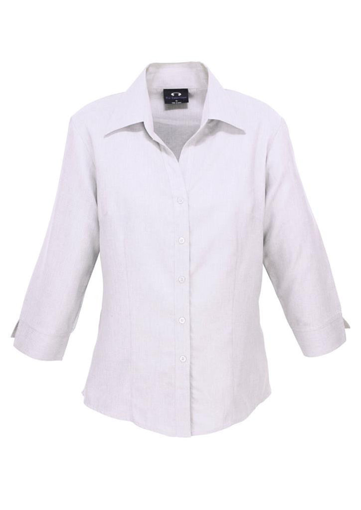 Biz Collection-Biz Collection Ladies Plain Oasis Shirt-3/4 Sleeve-White / 6-Corporate Apparel Online - 10