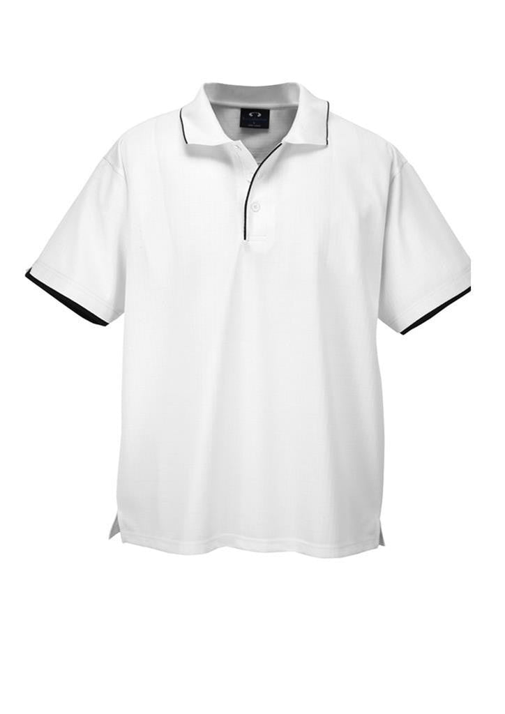 Biz Collection-Biz Collection Mens Elite Polo-White / Black / Small-Uniform Wholesalers - 7