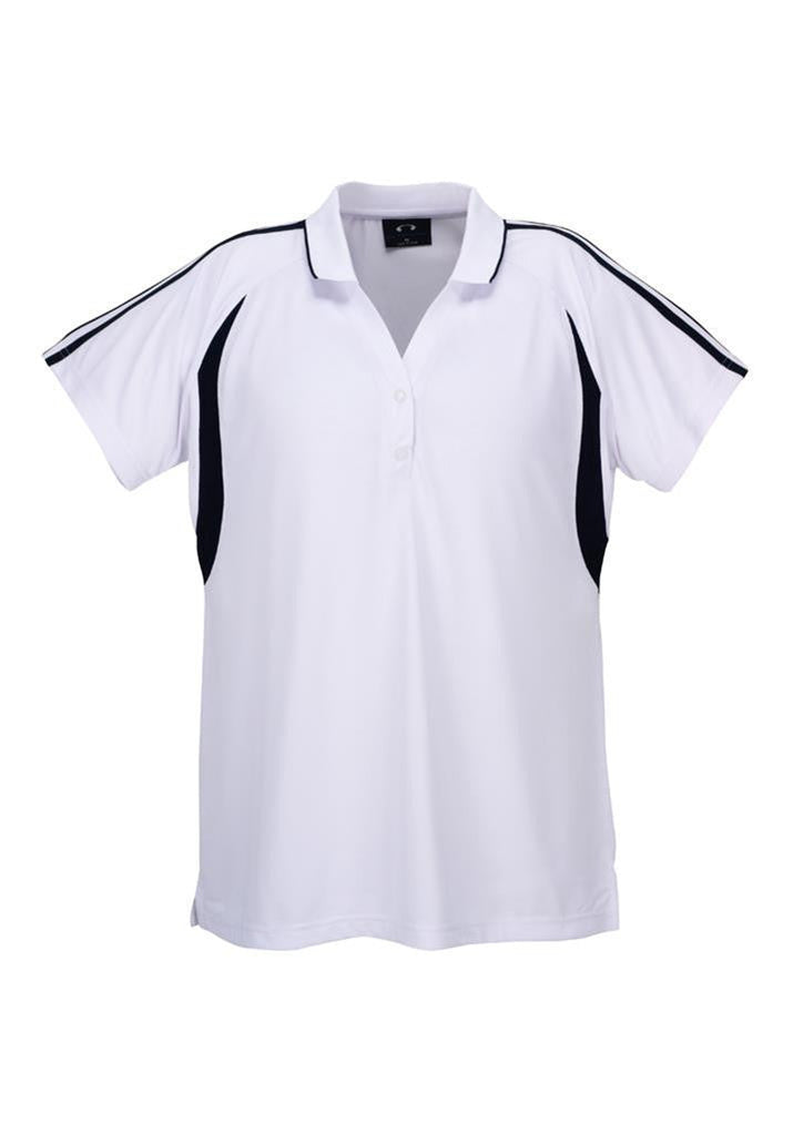 Biz Collection-Biz Collection Ladies Flash Polo 2nd (6 Colour )-White / Black / 8-Uniform Wholesalers - 7