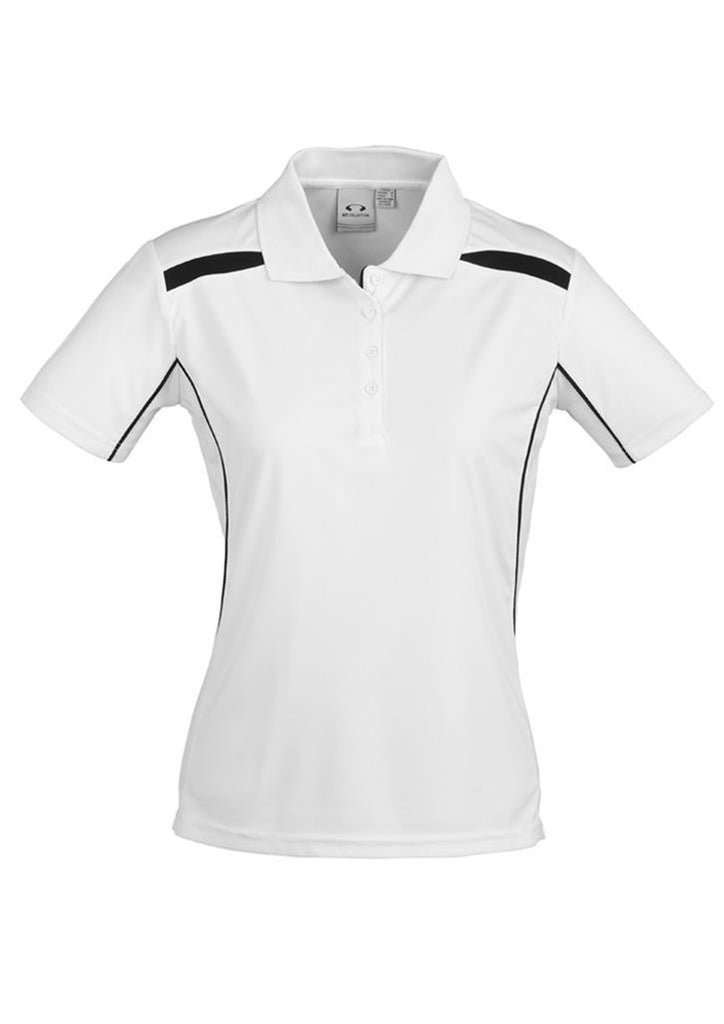 Biz Collection-Biz Collection Ladies United Short Sleeve Polo 2nd  ( 6 Colour )-White / Black / 8-Corporate Apparel Online - 6