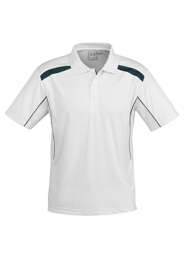 Biz Collection-Biz Collection Mens United Short Sleeve Polo 2nd  ( 10 Colour )-White / Forest / Small-Corporate Apparel Online - 7