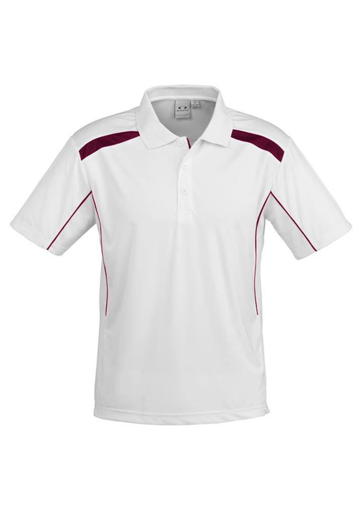Biz Collection-Biz Collection Mens United Short Sleeve Polo 2nd  ( 10 Colour )-White / Maroon / Small-Corporate Apparel Online - 9