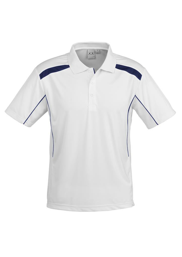 Biz Collection-Biz Collection Mens United Short Sleeve Polo 2nd  ( 10 Colour )-White / Navy / Small-Corporate Apparel Online - 1