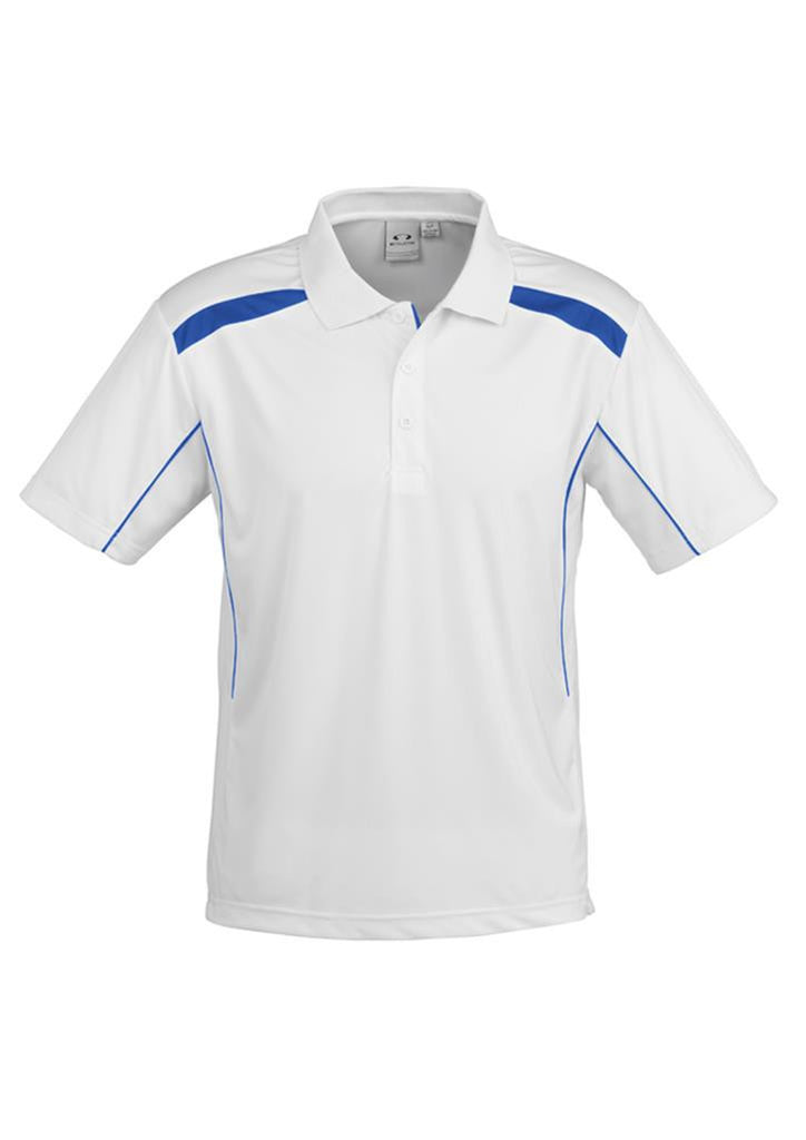 Biz Collection-Biz Collection Mens United Short Sleeve Polo 2nd  ( 10 Colour )-White / Royal / Small-Corporate Apparel Online - 3
