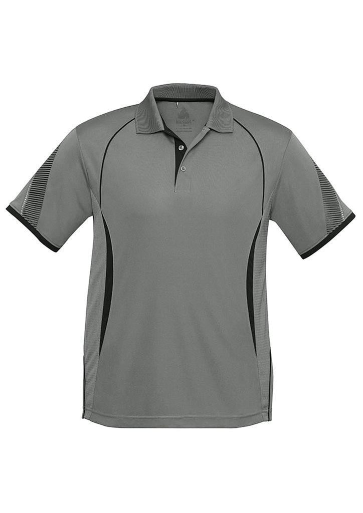 Biz Collection-Biz Collection  Mens Razor Polo-Ash/Black / S-Corporate Apparel Online - 5