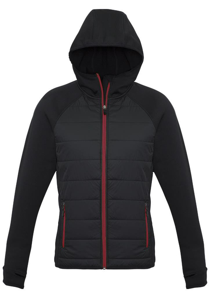 Biz Collection-Biz Collection Ladies Stealth Tech Hoodie-Black/Red / XS-Corporate Apparel Online - 5