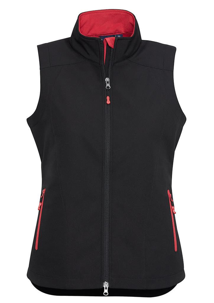 Biz Collection-Biz Collection Ladies Geneva Vest-Black/Red / S-Corporate Apparel Online - 5