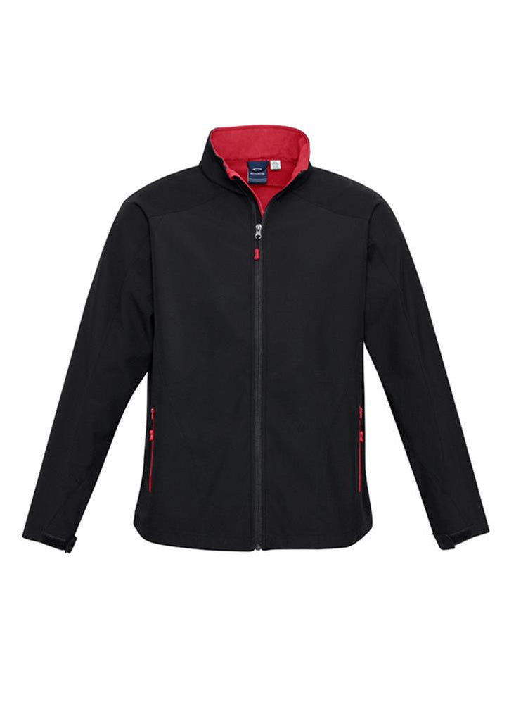Biz Collection-Biz Collection  Kids Geneva Softshell Jacket-Black/Red / 6-Corporate Apparel Online - 3