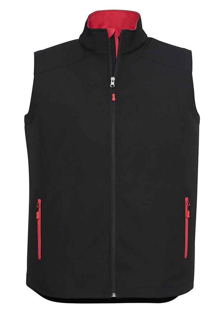 Biz Collection-Biz Collection Mens Geneva Vest-Black/Red / S-Corporate Apparel Online - 3