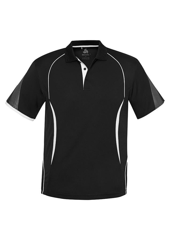 Biz Collection-Biz Collection  Mens Razor Polo-Black/White / S-Corporate Apparel Online - 3